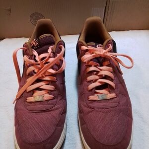 Nike Air Men's Burgundy Sneakers In Very Good Condition, No Box